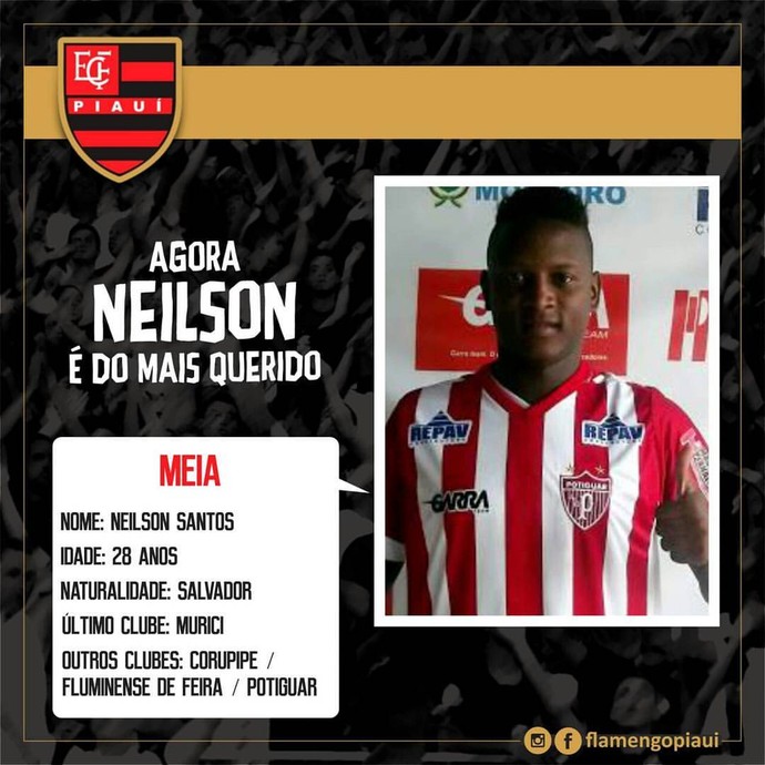 Neilson, meia do Flamengo-PI  (Foto: Divulgação)
