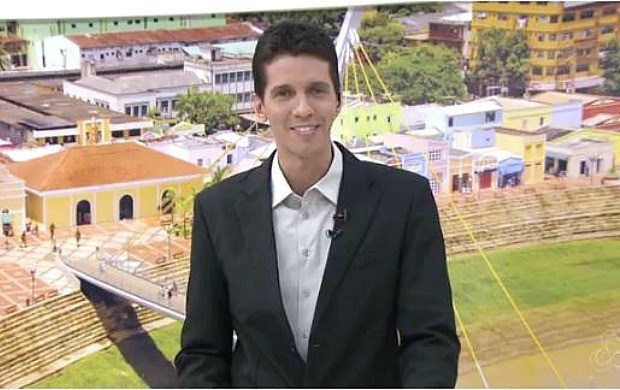 Leandro Manhães no comando do Acre TV (Foto: Reprodução/Rede Amazônica Acre)
