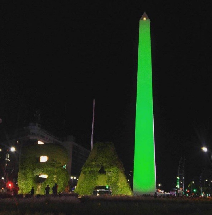 Obelisco Buenos Aires Chapecoense (Foto: Reprodução / Twitter)