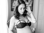 Bella Falconi exibe barrigão na reta final da gravidez: 'Saudade'
