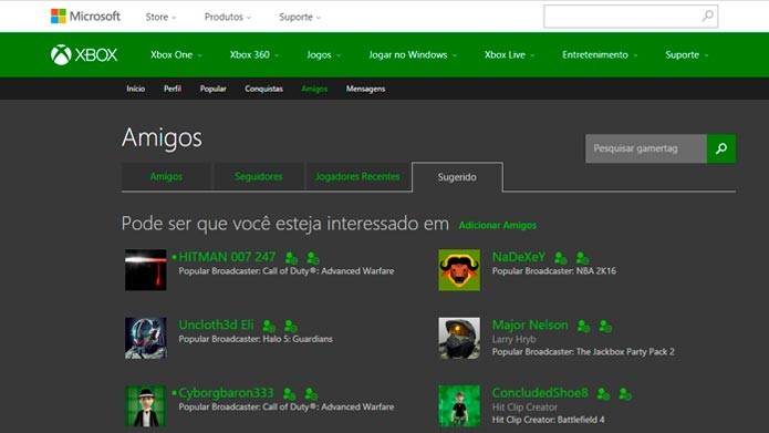 Adicione amigos na Xbox Live através do PC (Foto: Reprodução/Tais Carvalho)