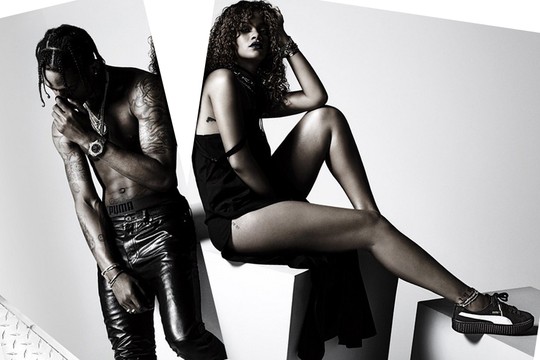 Travi$ Scott e Rihanna - cantora fez uma campanha com o rapper para uma marca esportiva (Foto: Reprodução Instagram)