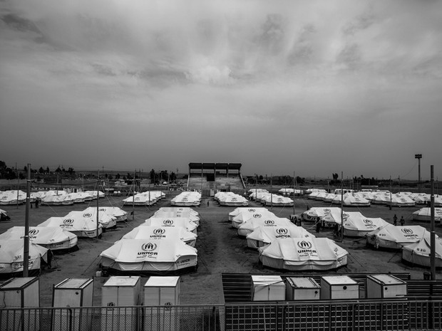 Tendas no campo de Dibaga, no Curdistão Iraquiano (Foto: Manu Brabo/MEMO/Médicos sem Fronteiras)