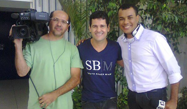 O cinegrafista conheceu vários atores da Rede Globo.  (Foto: Arquivo pessoal)