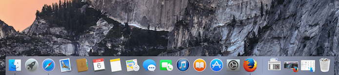 Dock do OS X agora é mais transparente e plana (Foto: Reprodução/Edivaldo Brito)