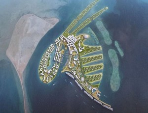 Ilha articial no Qatar para a Copa de 2022 (Foto: Divulgação)