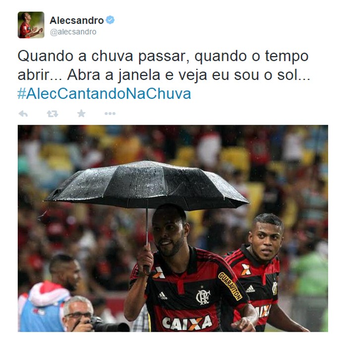 Post Twitter Alecsandro Flamengo