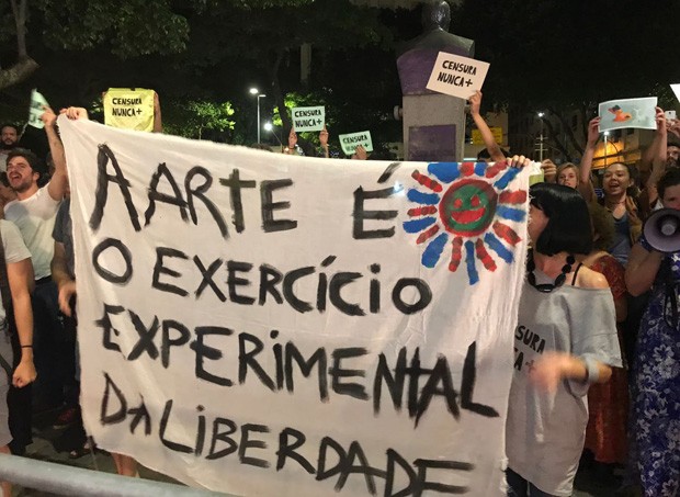 Protesto na abertura do Festival do Rio (Foto: QUEM) Protesto na abertura do Festival do Rio (Foto: QUEM)