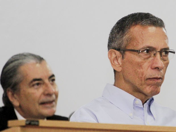 Defesa durante julgamento de João Arcanjo Ribeiro. (Foto: Assessoria/TJMT)