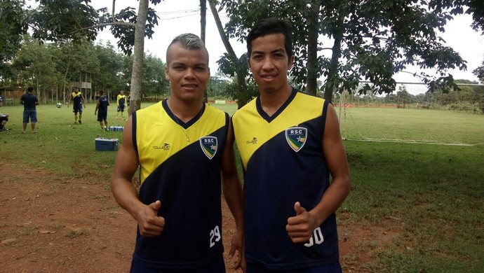 Os irmãos Alexander e Tanaka são reforços do Rondoniense  (Foto: Lívia Costa)
