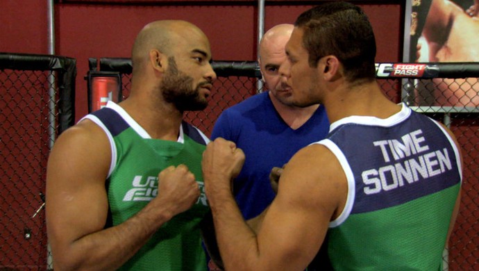 Encarada Warlley Alves e Márcio Lyoto (Foto: Reprodução/TV Globo)
