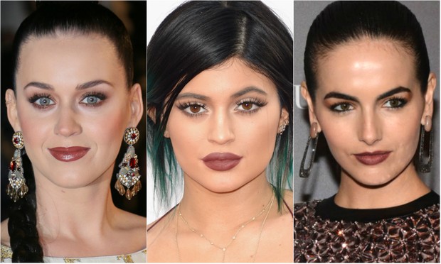 Katy Perry, Kylie Jenner e Camilla Belle apostam no make Marsala (Foto: Getty Images | AFP | Caio Duran/AgNews)