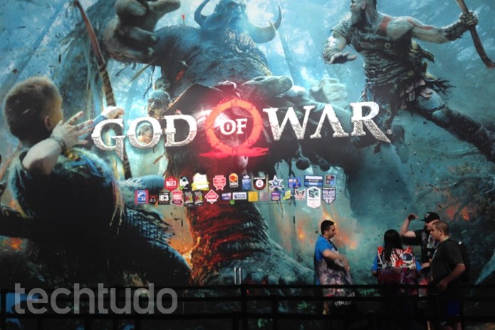 Novo God of War aposta em realismo e Kratos mais "humano" (Foto: Felipe Vinha/TechTudo) Novo God of War aposta em realismo e Kratos mais "humano" (Foto: Felipe Vinha/TechTudo)