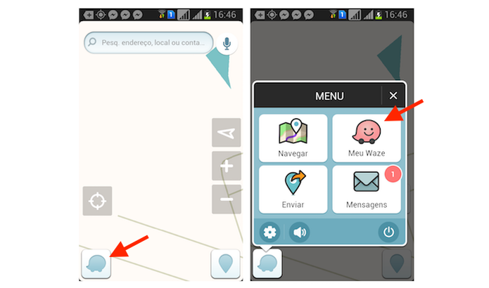 Ativando o modo invisível do Waze no iPhone (Foto: Reprodução/Marvin Costa) Ativando o modo invisível do Waze no iPhone (Foto: Reprodução/Marvin Costa)