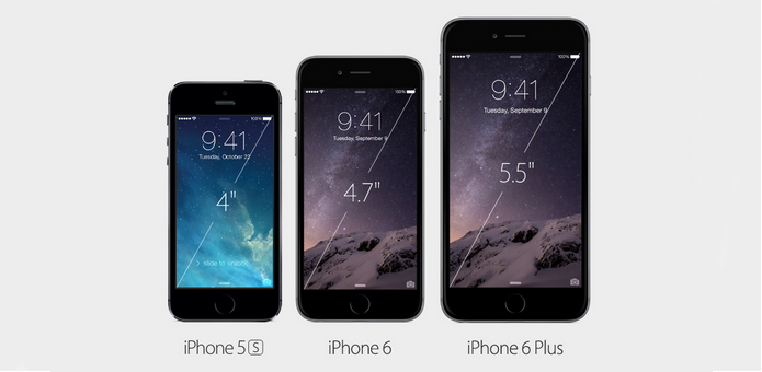 iPhone 6 tem tela grande 47 polegadas mas versão Plus tem de 55 polegadas FullHD (Foto: Divulgação)