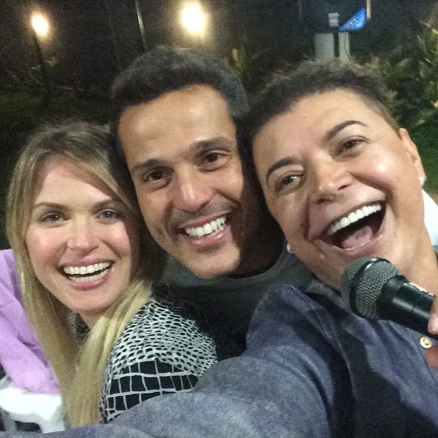 Susana Werner e Júlio Cesar com David Brazil no Rio (Foto: Instagram/ Reprodução)
