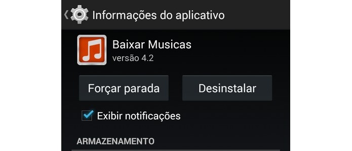 Desinstalação pode ser feita nas informações do aplicativo (Foto: Reprodução/Raquel Freire)
