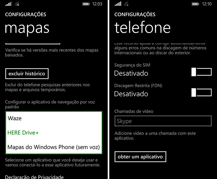 Windows Phone pode ter aplicativos padrões de chamadas de vídeo e GPS trocados (Foto: Reprodução/Elson de Souza)