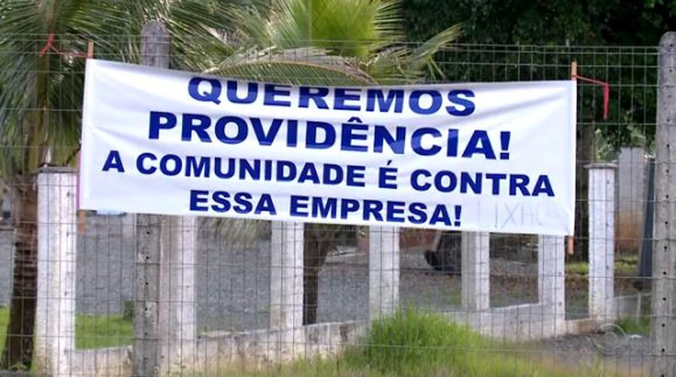 População de Guaramirim é contra a instalação de um aterro sanitário na cidade (Foto: Reprodução RBS TV)
