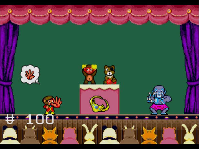 Tudo poderia ser resolvido num jogo de Pedra, Papel ou Tesoura em Alex Kidd in the Enchanted Castle (Foto: Reprodução/ YouTube)