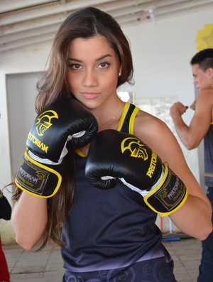 Thayrine lutadora de boxe 1 (Foto: Nathacha Albuquerque/ GE)