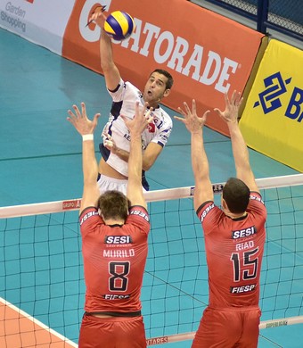 Vôlei Taubaté x Sesi-SP semifinal Superliga Masculina (Foto: Jonas Barbetta/Tuddo Comunicação)