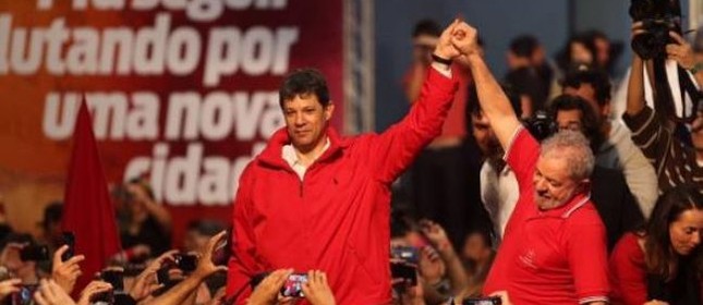 Fernando Haddad, prefeito de São Paulo e candidato a reeleição, e Lula (Foto:  Instituto Lula)