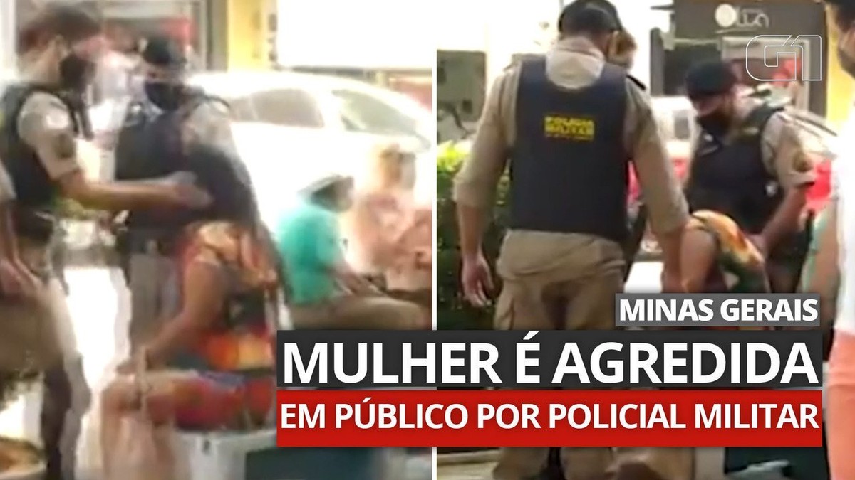 Mulher é agredida em público por policial militar em Formiga veja