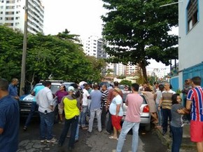 Crime contra taxista no Stiep (Foto: Maiana Belo/G1)