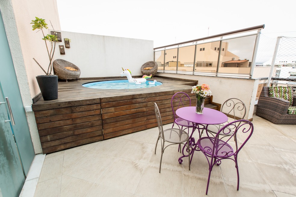 Área de lazer da cobertura duplex de Emilly Araújo no Rio de Janeiro (Foto: Felipe Monteiro / Gshow)