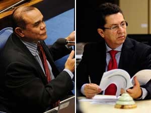 Os deputados Aníbal Gomes (PMDB-CE) e Dilceu Sperafico (PP-PR) (Foto: Diogo Xavier e Marcelo Brandt/Agência Câmara/Arquivo)