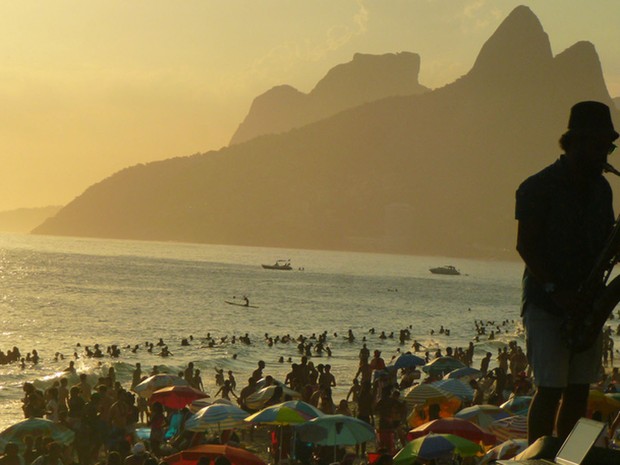 Elleen Davies fez uma imagem da Praia de Copacabana (Foto: Elleen Davies/ Arquivo pessoal)