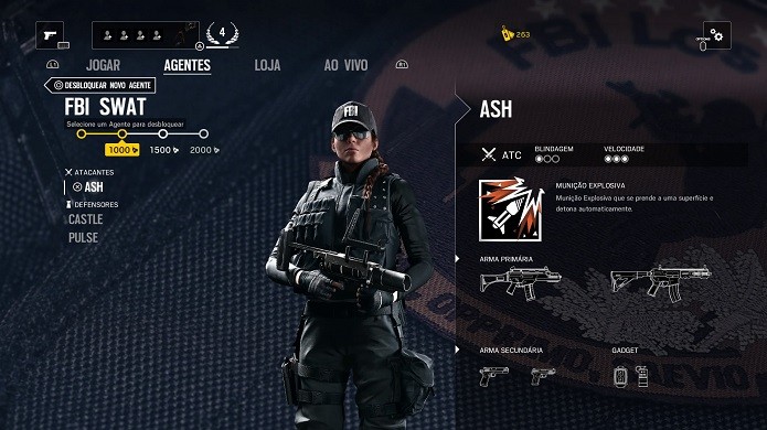 Ash é uma das mais usadas em Rainbow Six SIege (Foto: Reprodução/Thiago Barros)