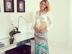 Ana Hickmann mostra barrigão no quarto mês de gravidez
