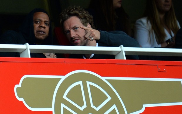 jay-z Chris Martin Arsenal x Manchester United (Foto: Getty Images)