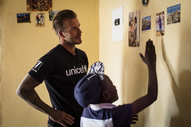 David Beckham em missão solidária na Suazilândia (Foto: Getty Images)
