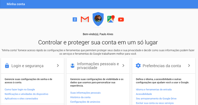Google lança central de segurança e privacidade de contas Minha-conta-e-nova-central-de-gestao-de-contas-google