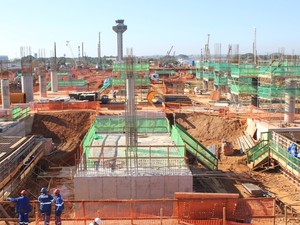Obras de ampliação do Aeroporto Internacional de Viracopos (Foto: Divulgação / Aeroportos Brasil Viracopos)