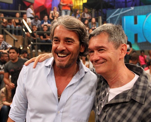 Alexandre Borges e Serginho Groisman (Foto: TV Globo/Altas Horas)