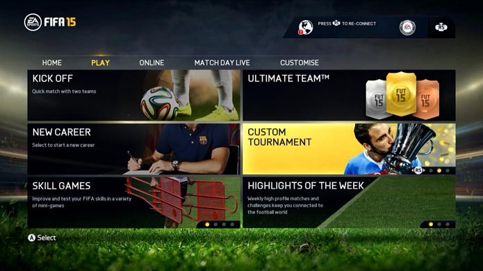 Selecione Custom Tournament (Foto: Reprodução/Murilo Molina)