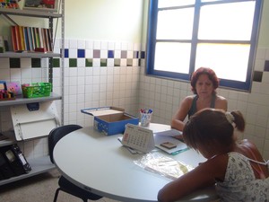 Escola de Cegos possui salas estruturadas para atendimentos. (Foto: Carolina Sanches/ G1)