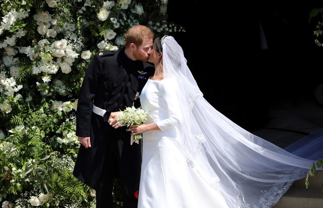 O beijo de Meghan e Harry no casamento real (Foto: Getty Images)