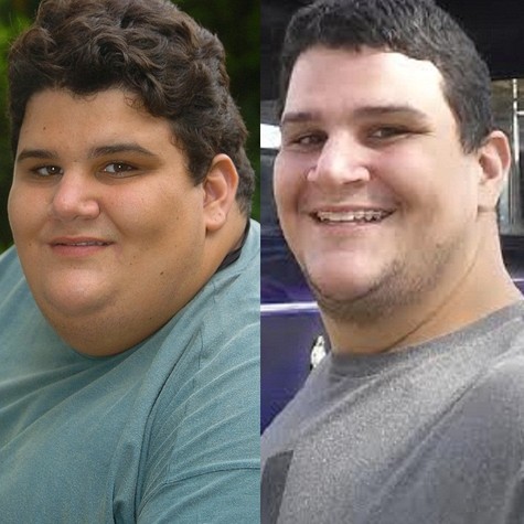 Renato Franco: Antes e depois de perder 100kg (Foto: TV Globo/arquivo pessoal)