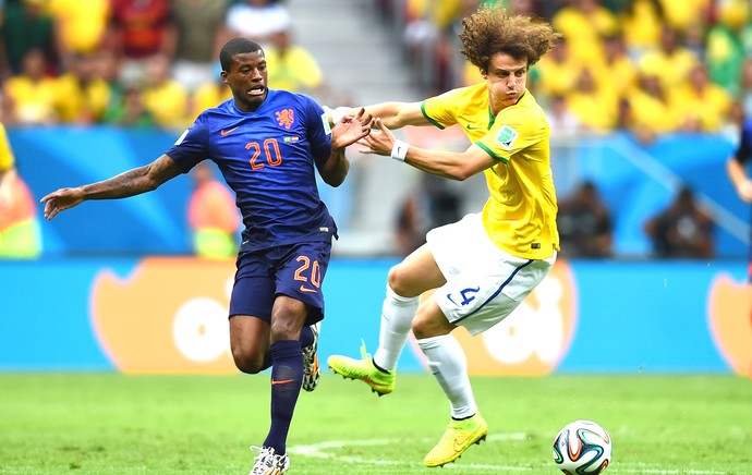 David Luiz jogo Brasil x Holanda (Foto: Getty Images)