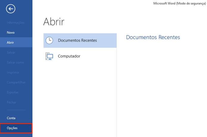 Acesse as opções do Office (Foto: Reprodução/Paulo Alves)