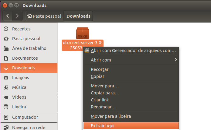 Descompactando o pacote de instalação do uTorrent (Foto: Reprodução/Edivaldo Brito)