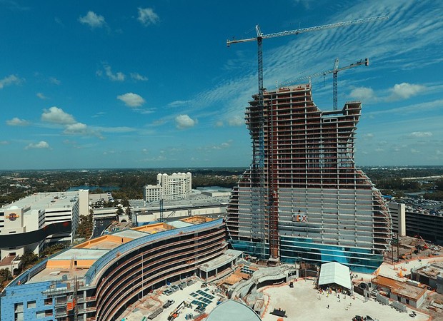Hotel em formato de guitarra gigante ficará pronto em 2019 (Foto: Divulgação) Hotel em formato de guitarra gigante ficará pronto em 2019 (Foto: Divulgação)