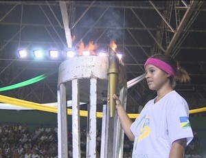 Abertura da fase final das Olimpíadas Escolares de Rondônia (Foto: Reprodução/TV RO)