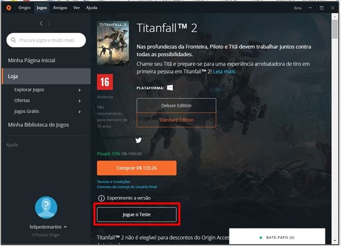 Teste gratuito de Titanfall 2 dá acesso completo ao modo multiplayer (Foto: Reprodução/Felipe Demartini)