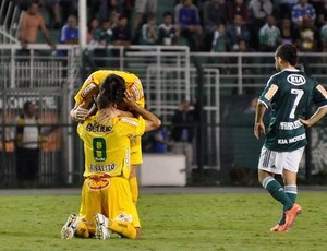 Preto, atacante do Mirassol, comemora vitória em cima do Palmeiras (Foto: Divulgação / Mirassol)